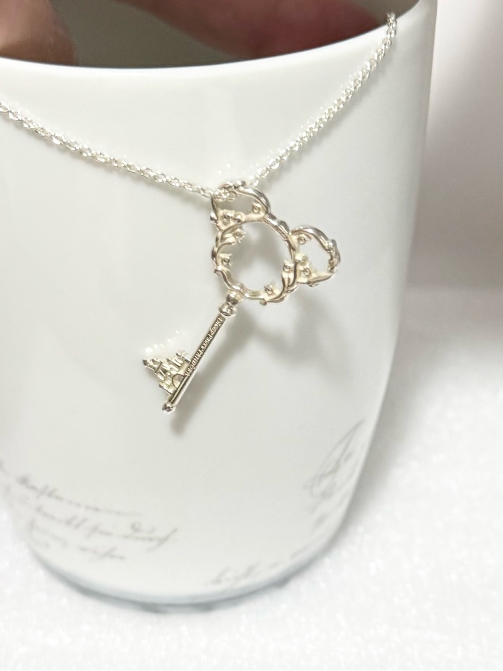 Pandora Disney Parks Exclusive Mickey Mouse Fantasyland Castle Key Necklace - Picture 2 of 13